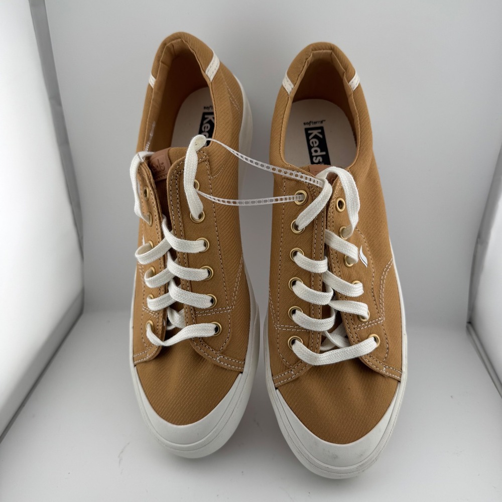 Keds Jump Kick Softerra Women 11 Brown Canvas Lace Up Sneaker WF66276 Low Top